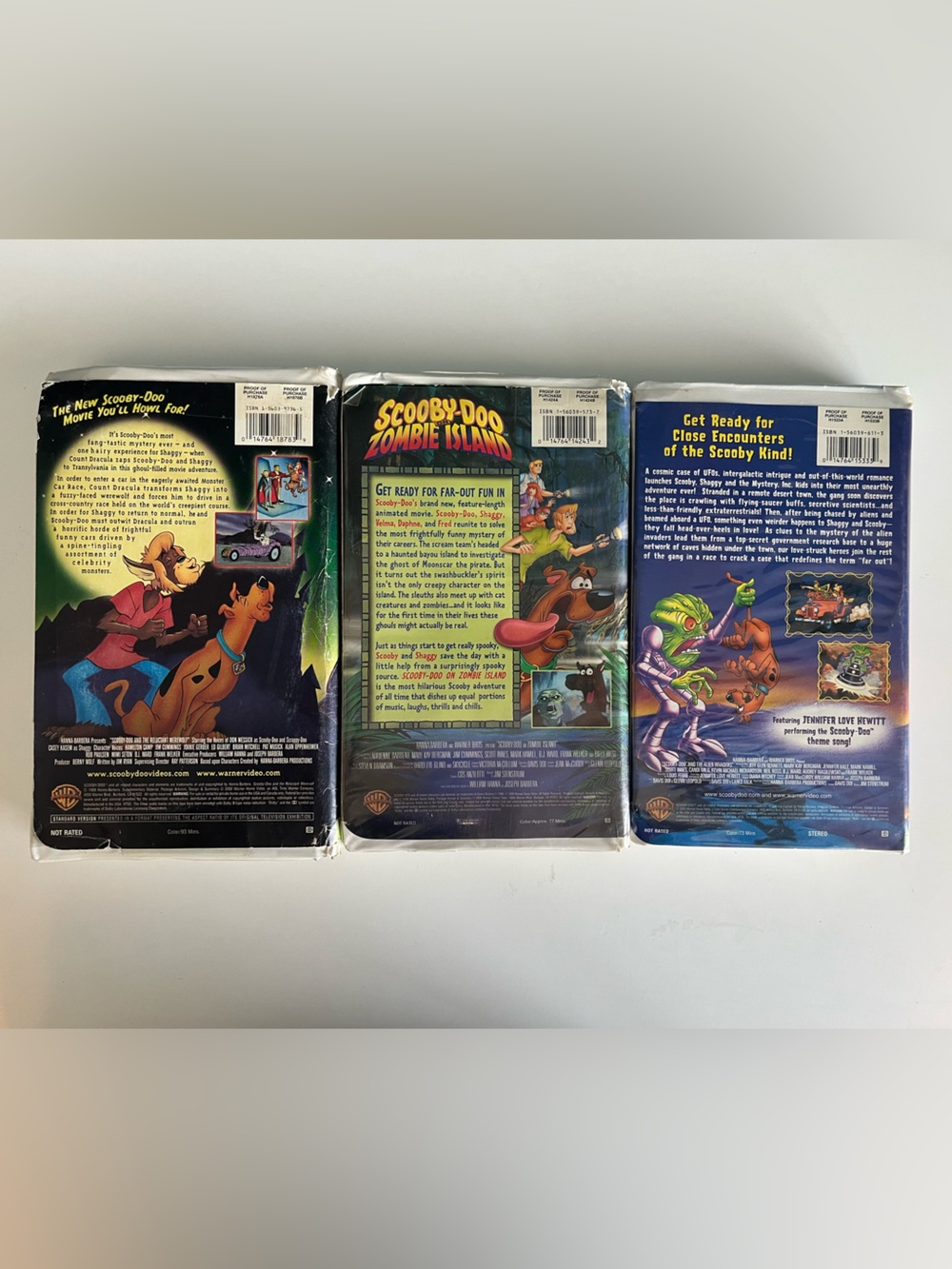 Scooby doo VHS Trio Zombie Island Reluctant Werewolf Alien Invaders - Picture 3 of 10